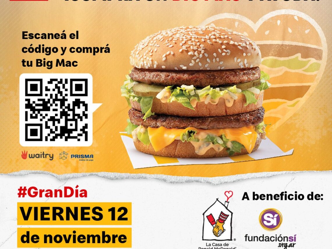 McDonald's comienza la preventa anticipada para su jornada solidaria Gran  Día – Marcela Fittipaldi Magazine